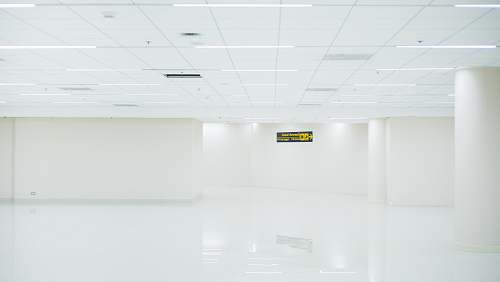 don mueang international airport photo of white tiled room thailand